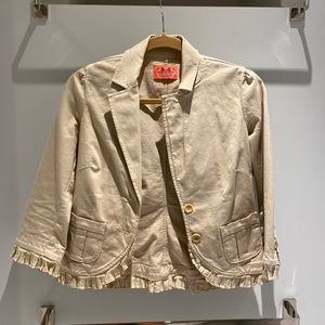 Juicy couture Crop khaki blazer